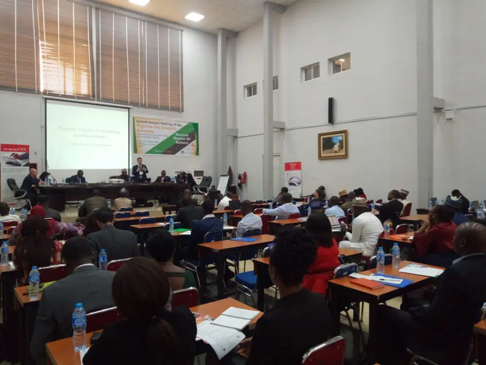 Participants seated in a conference hall at the Nigerian Tax Research Network annual meeting