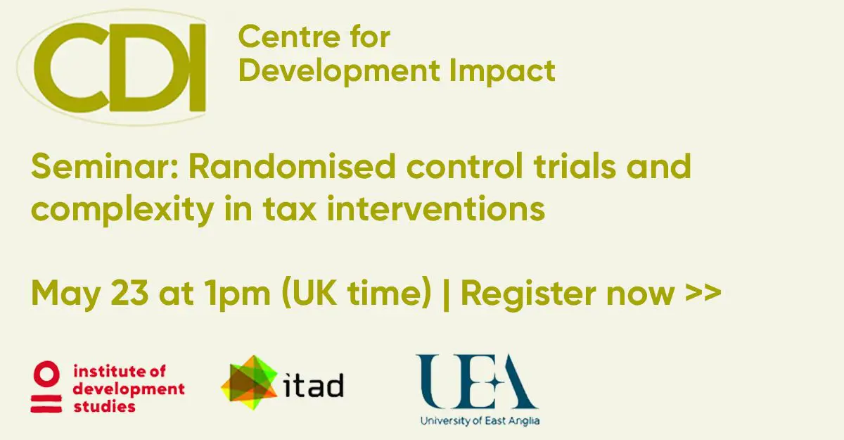 Webinaire : essais contrôlés randomisés et complexité des interventions fiscales