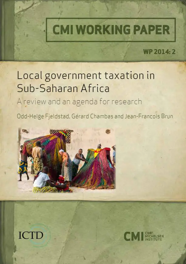 Local government taxation in Sub-Saharan Africa - A review and an agenda for research