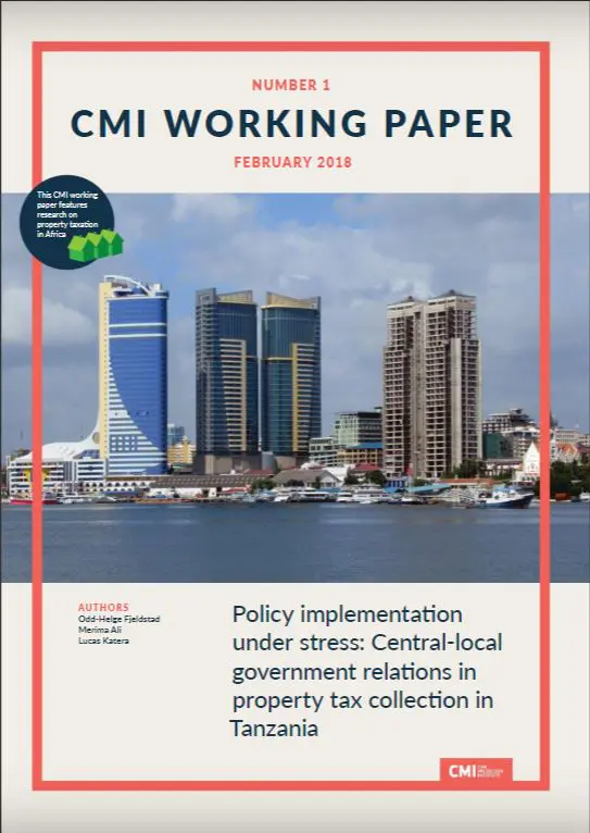 Policy implementation under stress: Central-local government relations in property tax collection in Tanzania