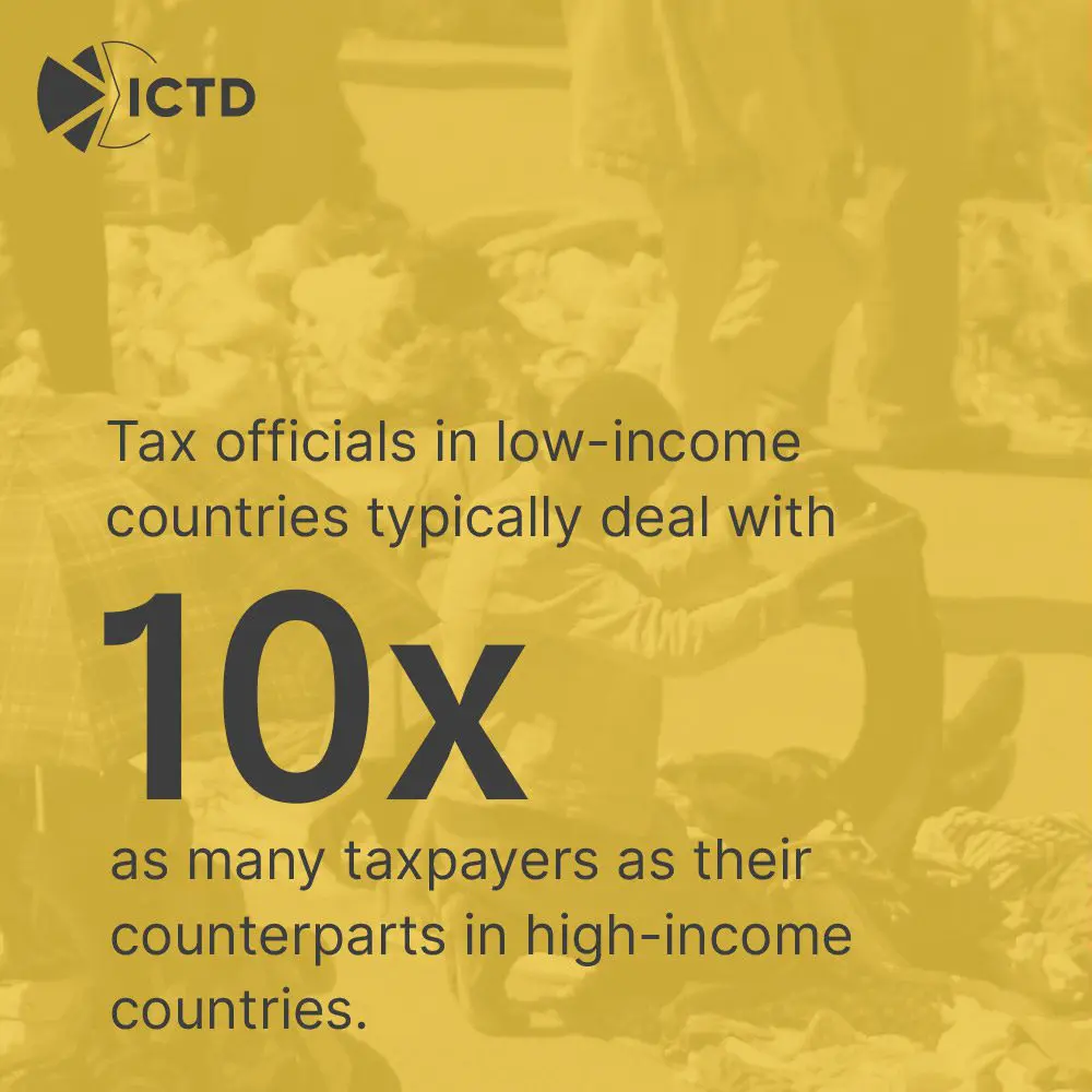 Slide 5: tax officials in low-income countries typically deal with 10 times as many taxpayers as in high-income countries