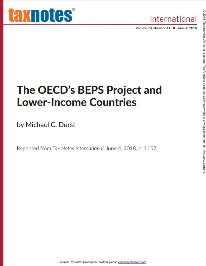 Chapter 4: The OECD’s BEPS Project and Lower-Income Countries