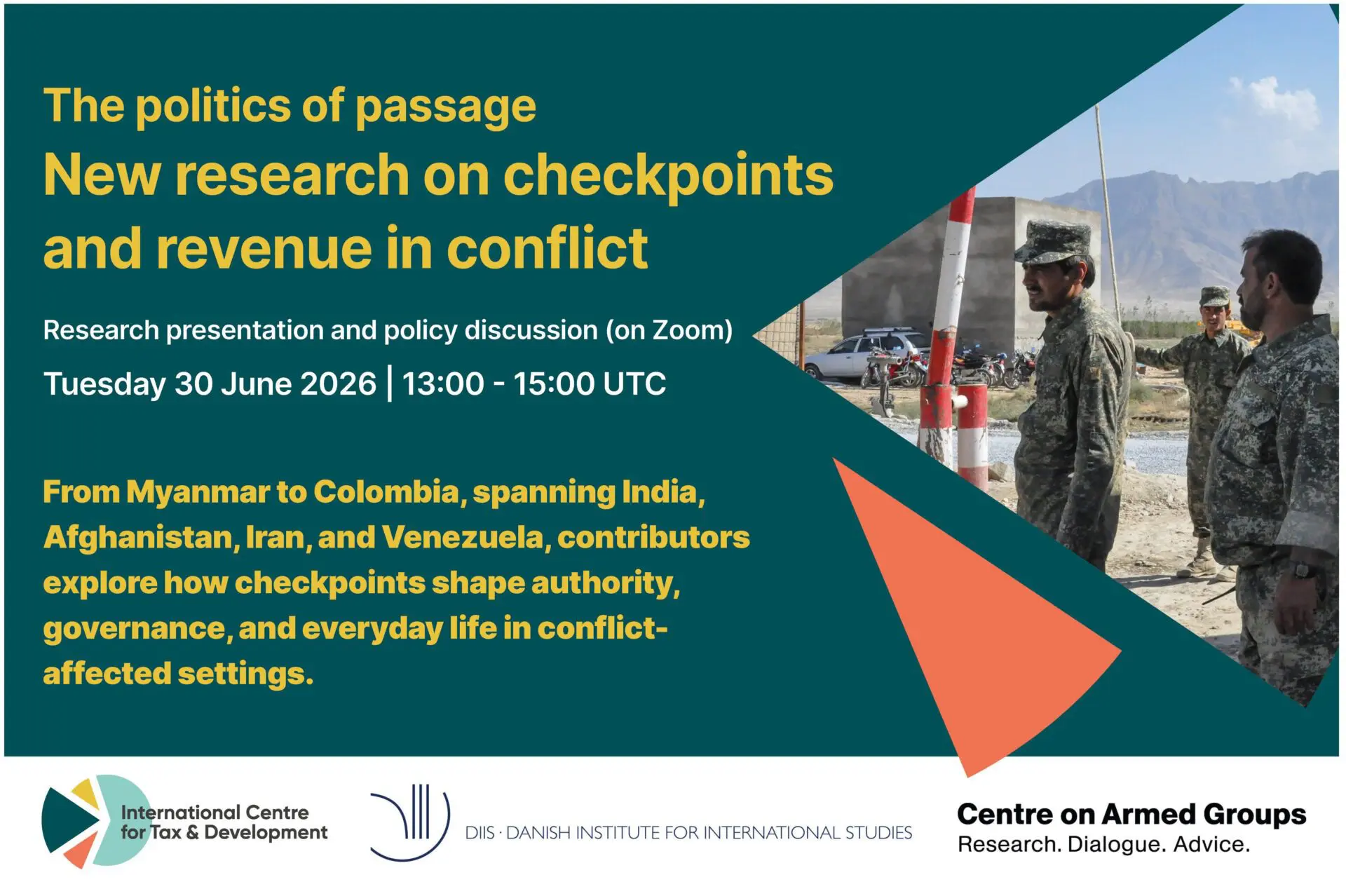 Webinar: The politics of passage - New research on checkpoints and revenue in conflict