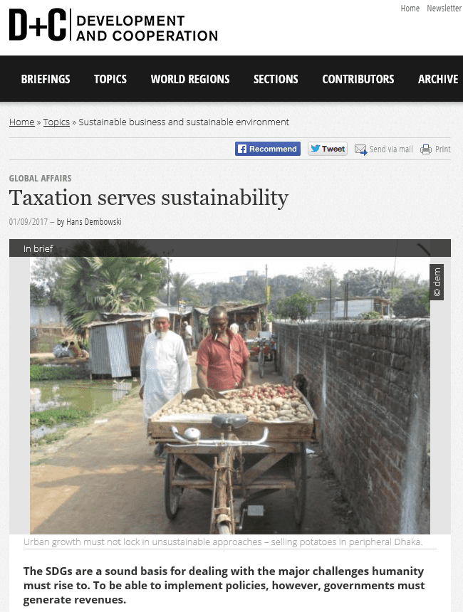 ICTD researchers quoted by D+C on illicit financial flows