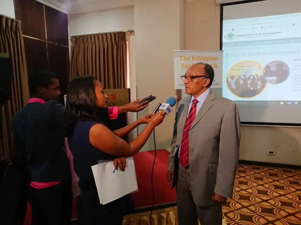 Yohannes Ayalew speaks to the media