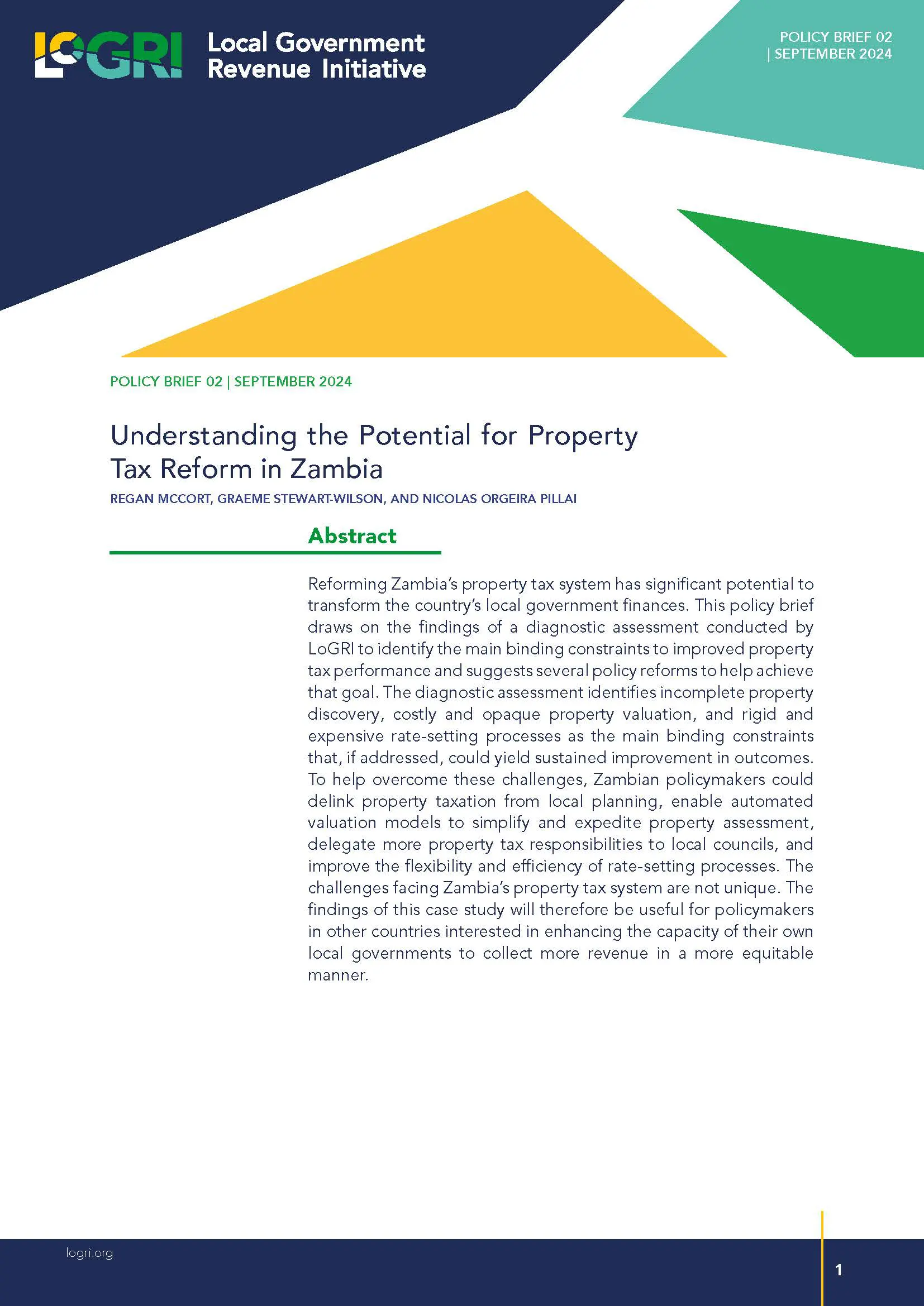 Understanding the Potential for Property Tax Reform in Zambia
