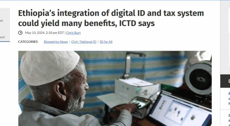 ICTD blog on digital IDs and tax administration in Ethiopia cited in media reports