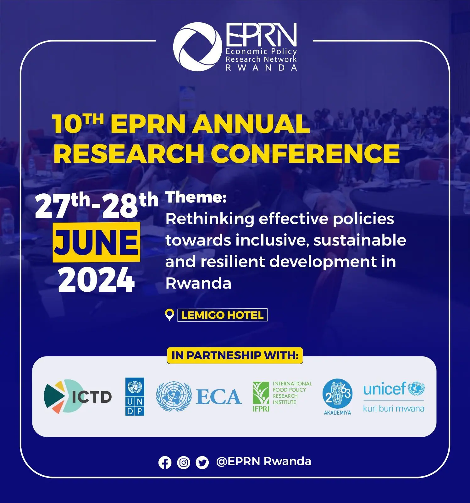 L'ICTD à la 10e conférence annuelle de recherche économique de l'EPRN sur le renforcement de la résilience aux chocs économiques
