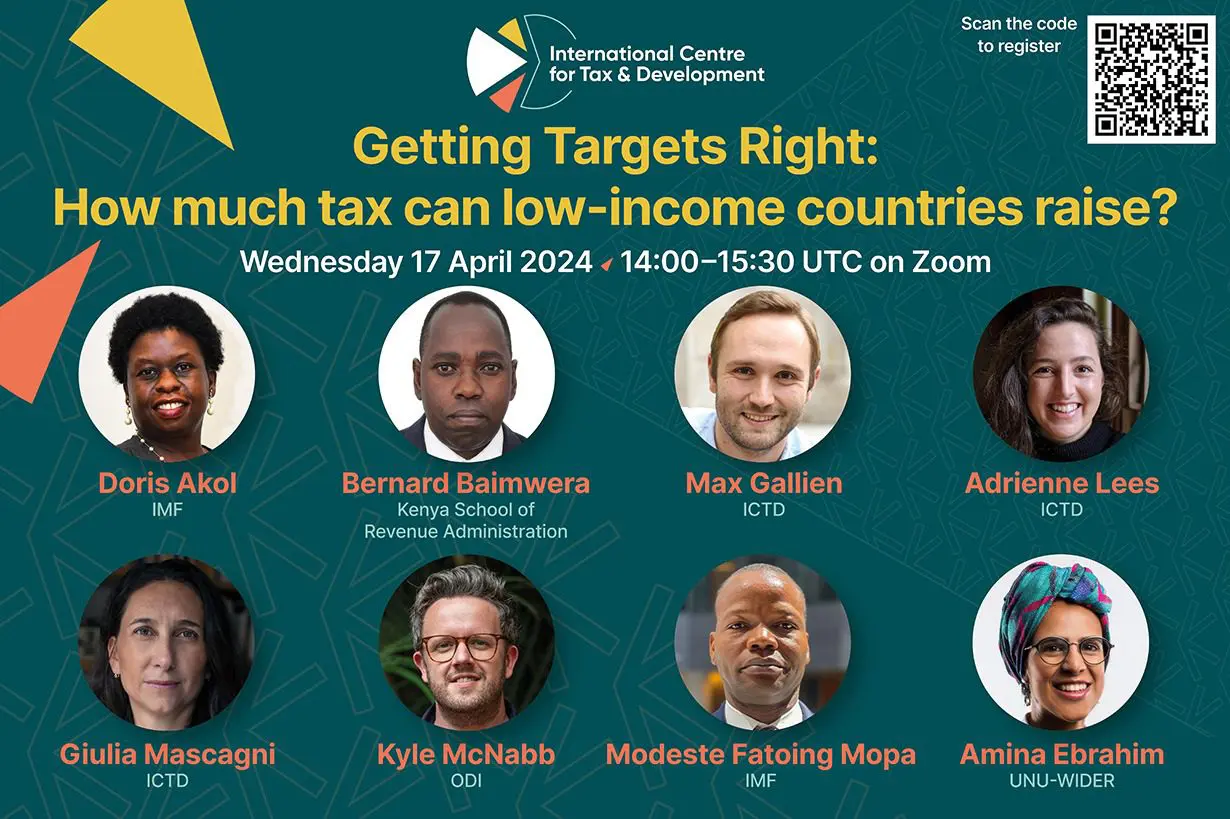 Webinar: Getting Targets Right - How much tax can low-income countries raise?