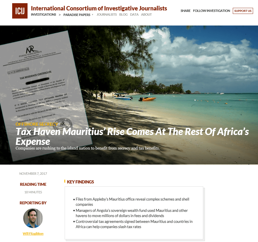 Des chercheurs africains de l'ICTD cités dans l'enquête Paradise Papers de l'ICIJ