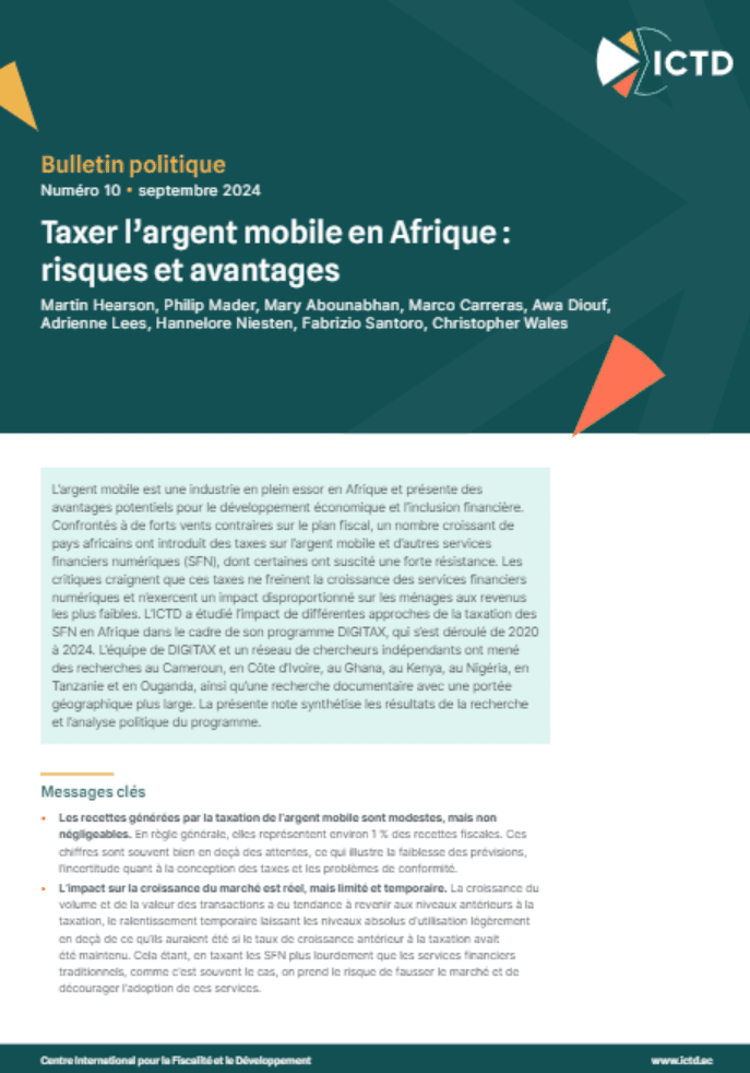 Taxer l’argent mobile en Afrique : risques et avantages