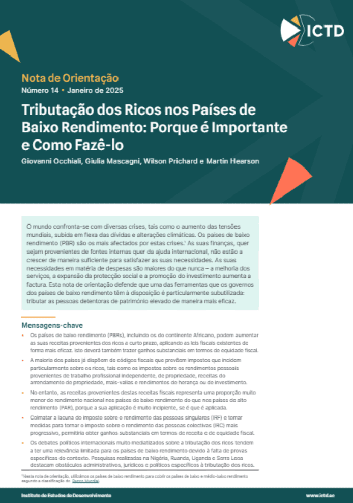 Tributação dos Ricos nos Países de Baixo Rendimento: Porque é Importante e Como Fazê-lo