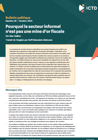Pourquoi le secteur informel n’est pas une mine d’or fiscale