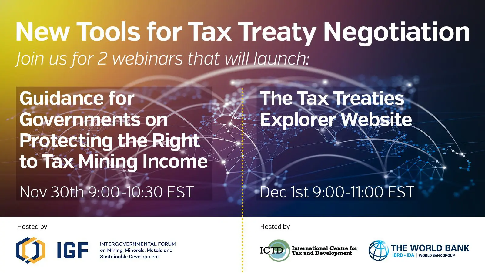 New Tools for Tax Treaty Negotiation: Upcoming Webinars