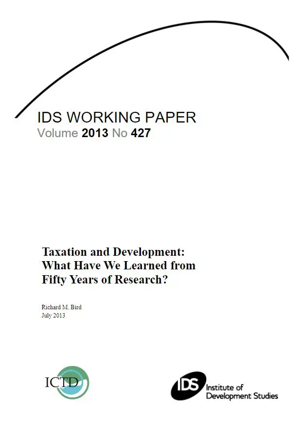 Fiscalité et développement : qu'avons-nous appris de cinquante ans de recherche ?