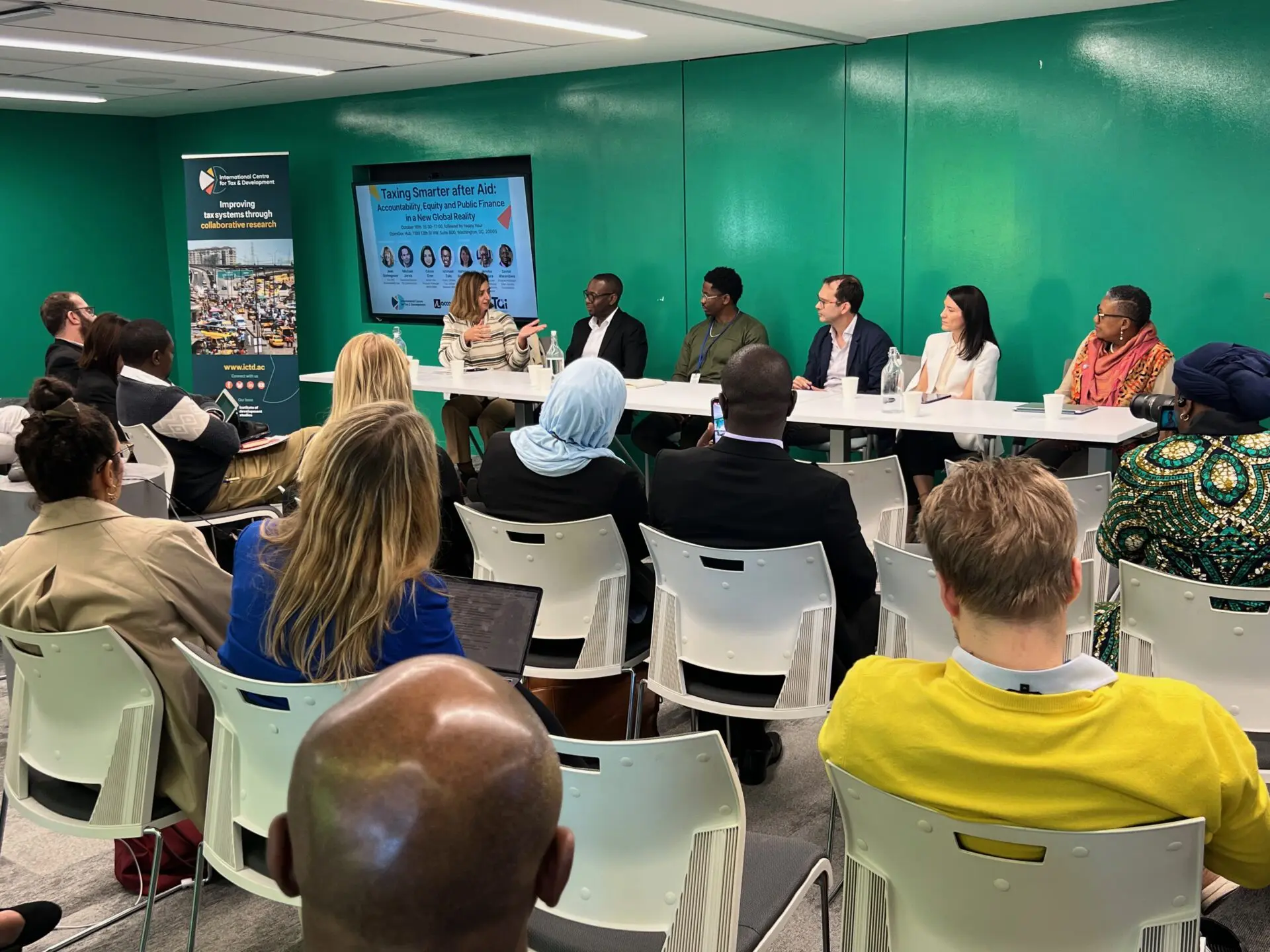 Audience and panel at the Taxing Smarter after Aid event