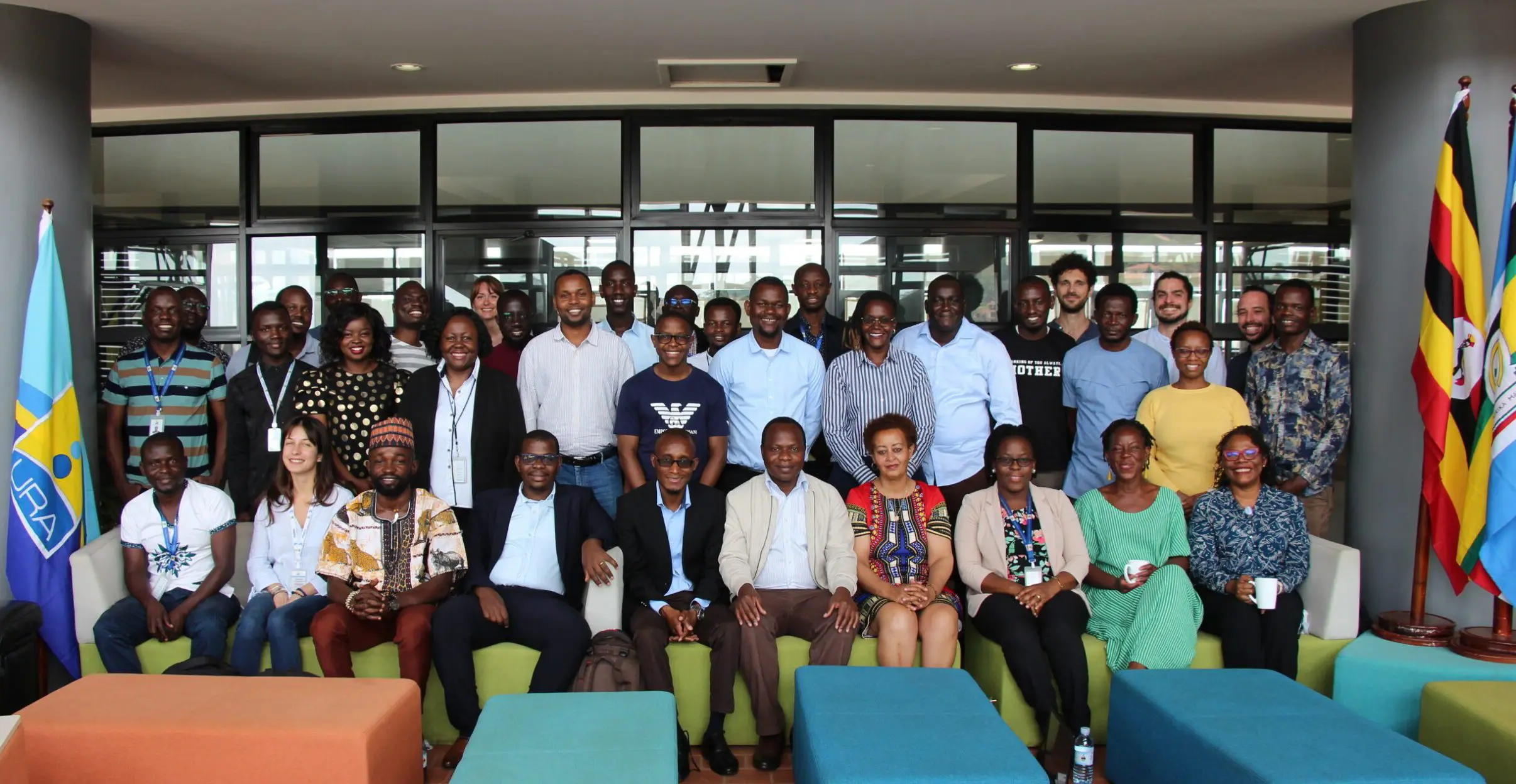Group photo of participants in the Research on Tax and Development course at the URA Training Centre