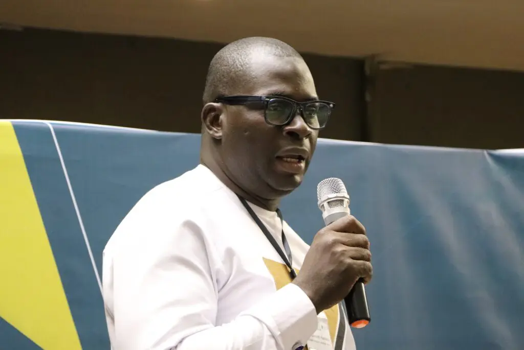 Abu Bakarr Kamara of BAN speaking at the conference