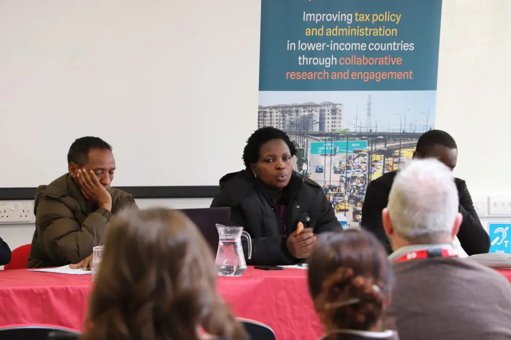 Tax officials from Rwanda, Uganda, Kenya and Ethiopia speaking at a panel table