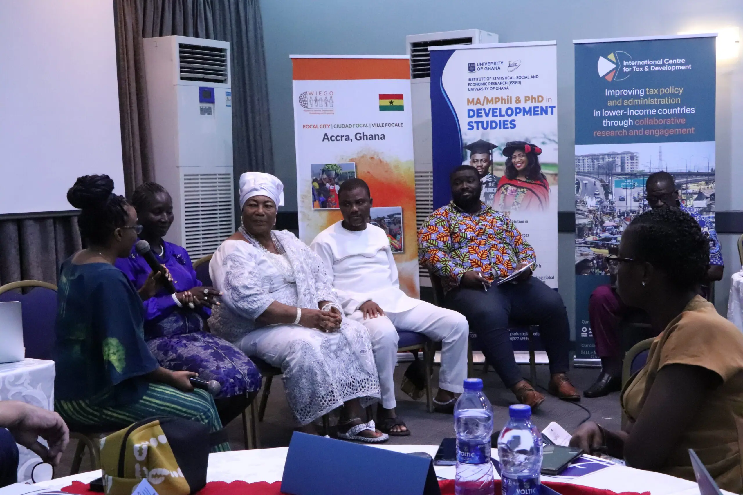 Representatives of the Greater Accra Market Association speaking at the workshop