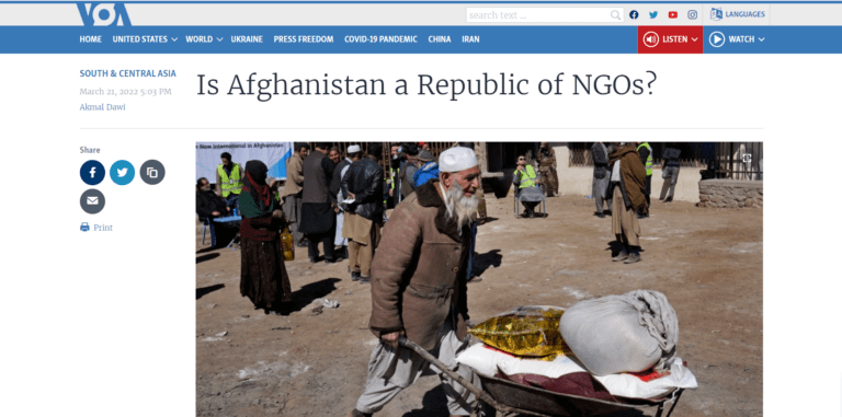 ICTD grantee who conducted research on Taliban Taxation quoted in Voice of America