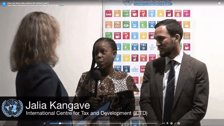 La docteure Jalia Kangave interviewée à l'ONU sur la fiscalité et le développement durable