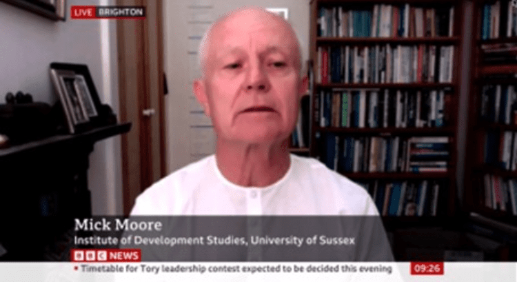 Mick Moore interviewed on BBC News at 9