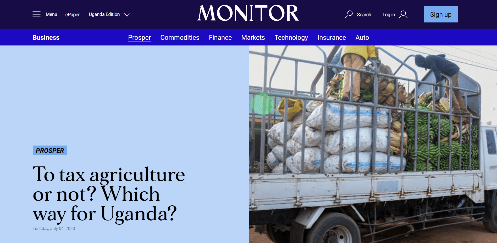 Les recherches de l’ICTD sur l’imposition des revenus agricoles largement citées par un grand média ougandais