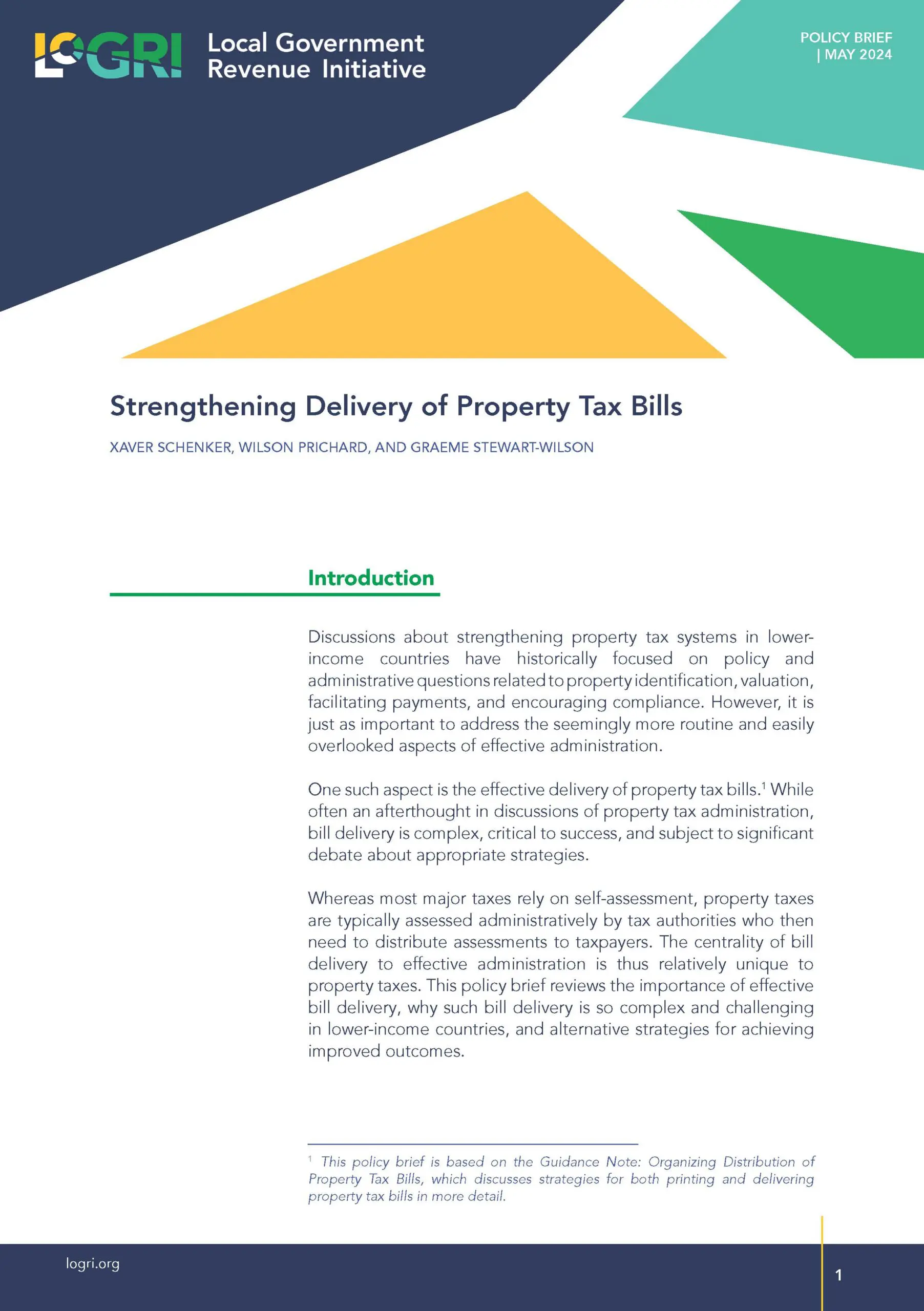 Strengthening Delivery of Property Tax Bills
