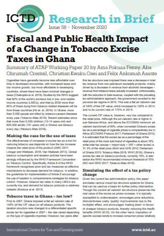 Fiscal and Public Health Impact of a Change in Tobacco Excise Taxes in Ghana