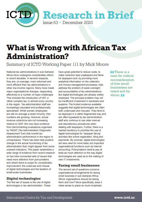 What is Wrong with African Tax Administration?