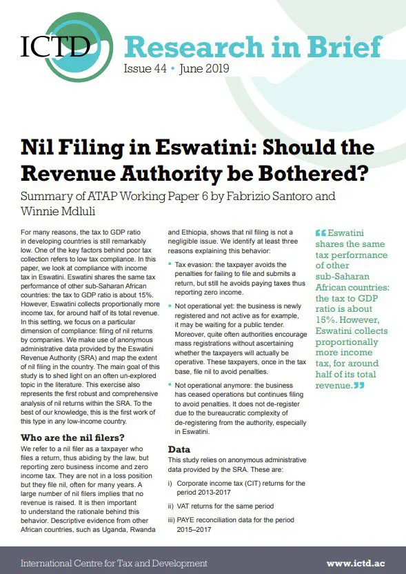 Les déclarations néantes en Eswatini : l'administration fiscale devrait-elle s'en soucier ?