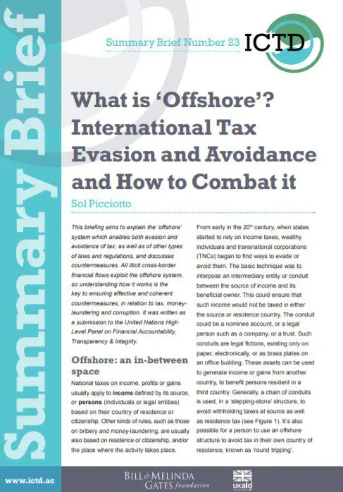 Qu'est-ce que l'« offshore » ? La fraude et l'évitement fiscaux internationaux, et comment les combattre