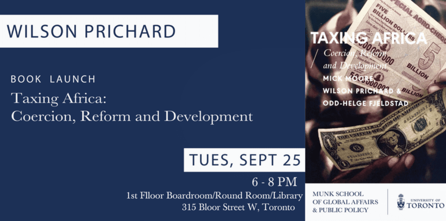 Taxing Africa book launch at the University of Toronto