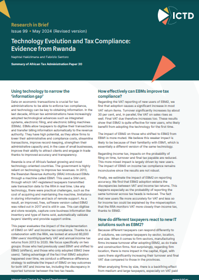 Technology Evolution and Tax Compliance: Evidence from Rwanda