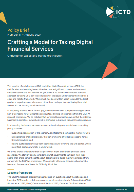 Crafting a Model for Taxing Digital Financial Services