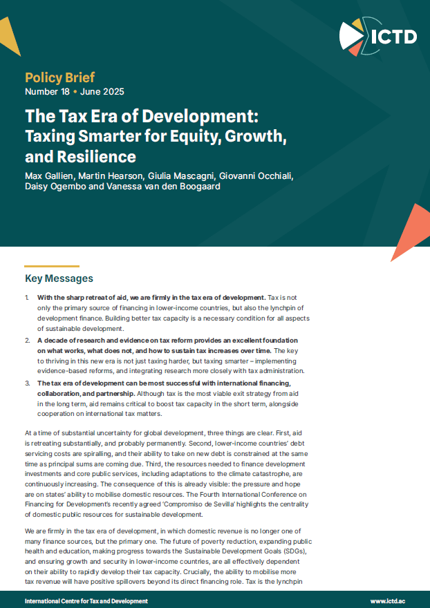 The Tax Era of Development: Taxing Smarter for Equity, Growth, and Resilience