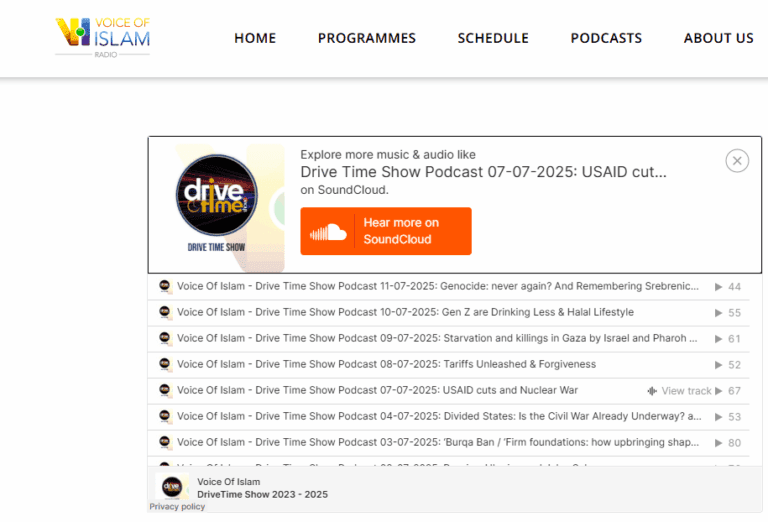 Giulia Mascagni guests on Voice of Islam