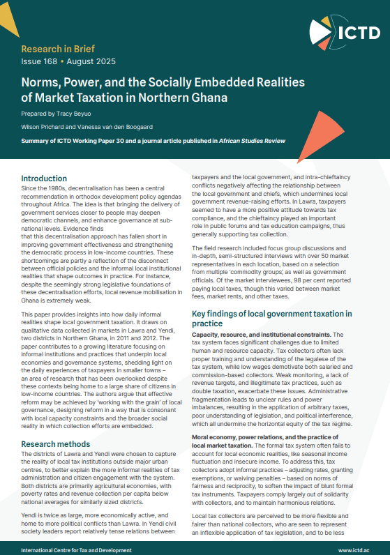 Norms, Power, and the Socially Embedded Realities of Market Taxation in Northern Ghana