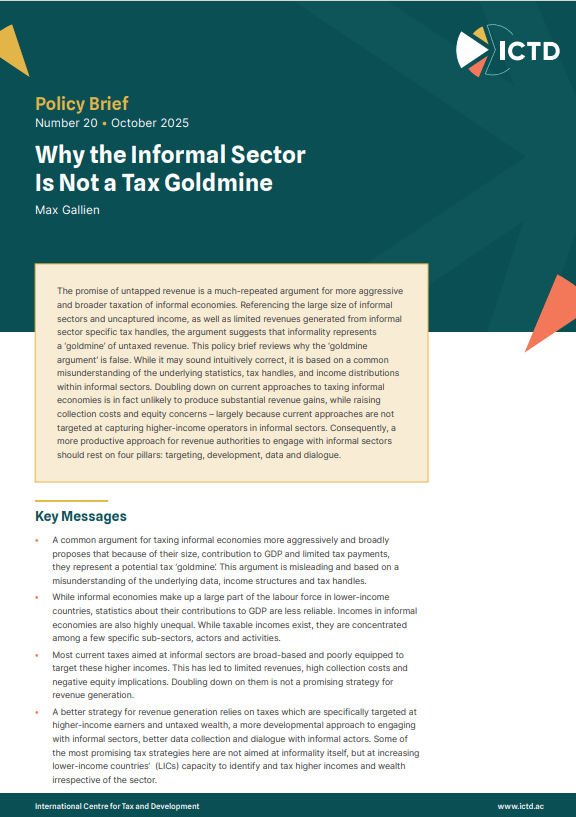 Why the Informal Sector Is Not a Tax Goldmine