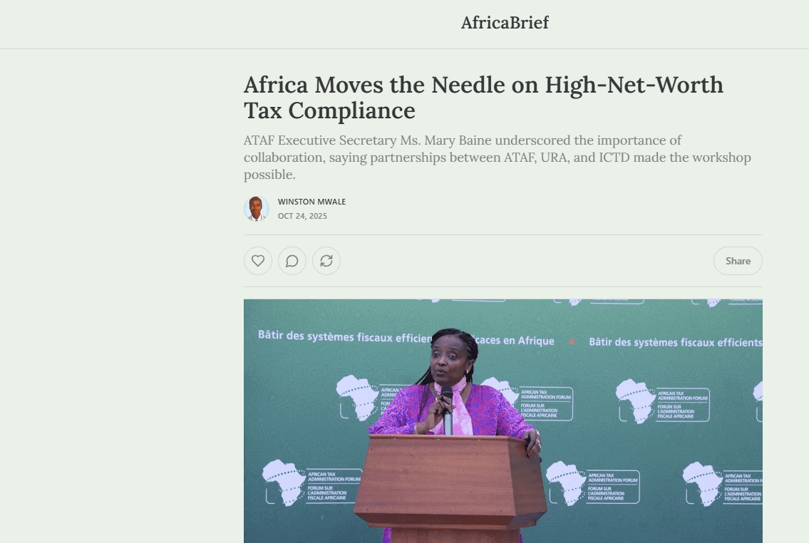 ICTD-ATAF workshop on taxing HNWIs in Uganda gains coverage