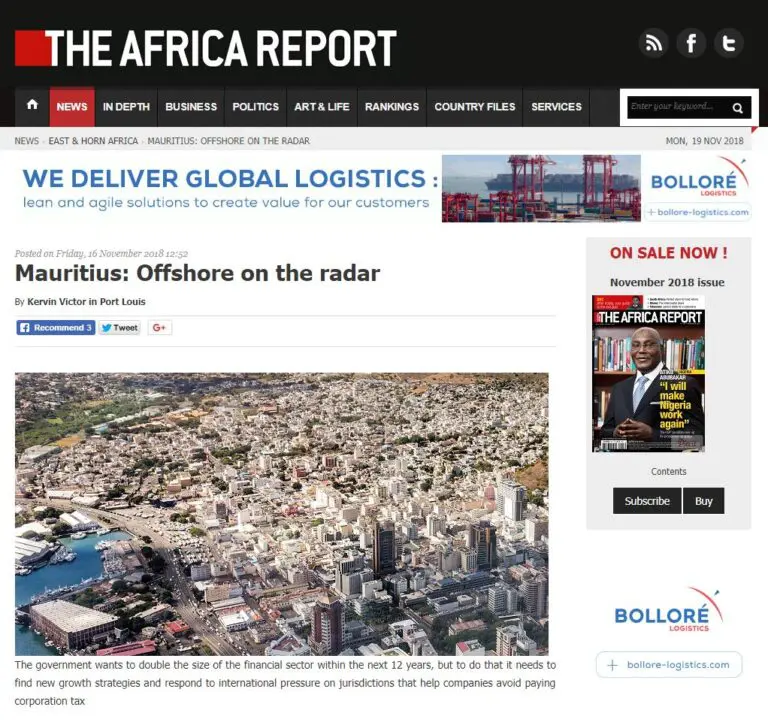 Alexander Ezenagu quoted in The Africa Report