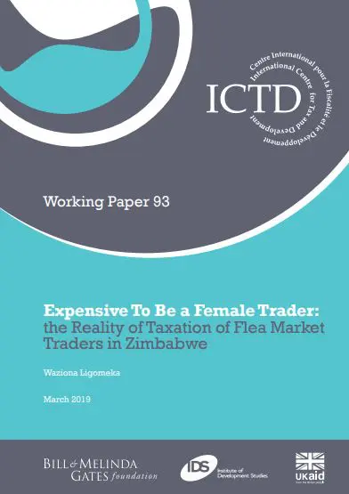 Expensive To Be a Female Trader: the Reality of Taxation of Flea Market Traders in Zimbabwe