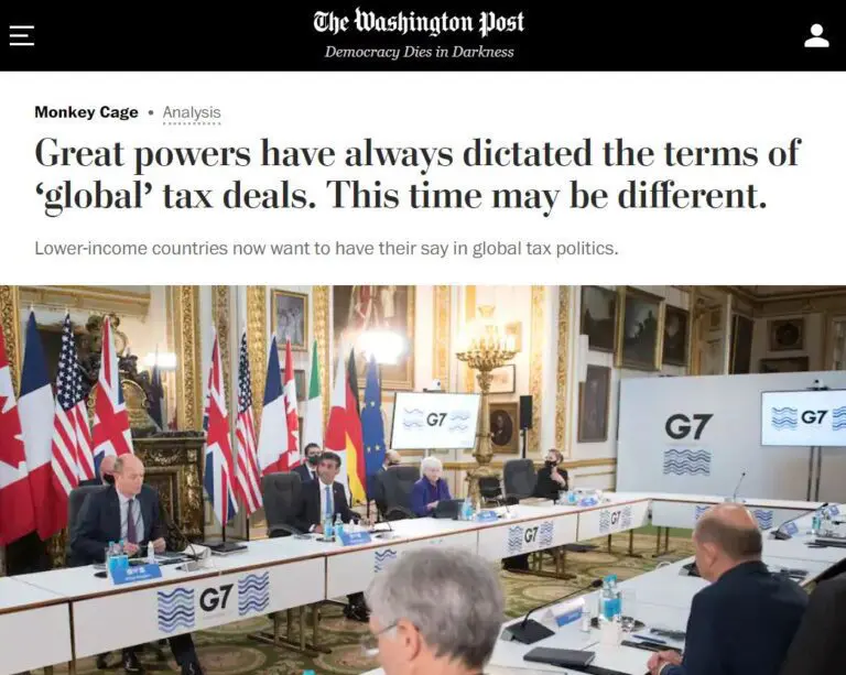 Research Fellow Martin Hearson Authors Opinion Piece on The Washington Post About International Tax Negotiations