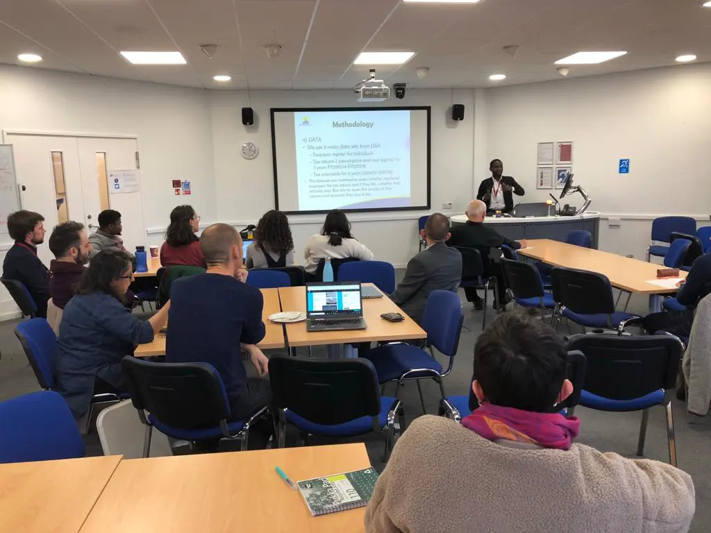 Audience at a seminar presentation at IDS