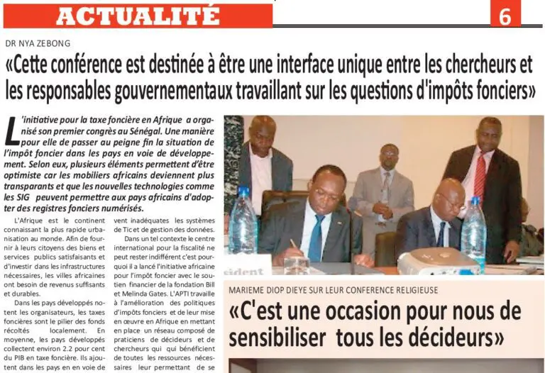 La conférence de l'APTI couverte par L'évidence quotidien au Sénégal
