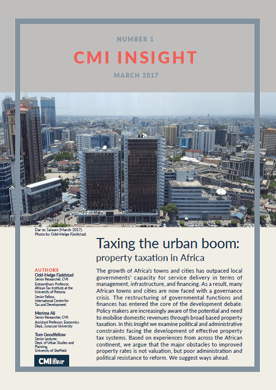 Taxing the urban boom: property taxation in Africa