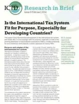 Is the International Tax System Fit for Purpose, Especially for Developing Countries?