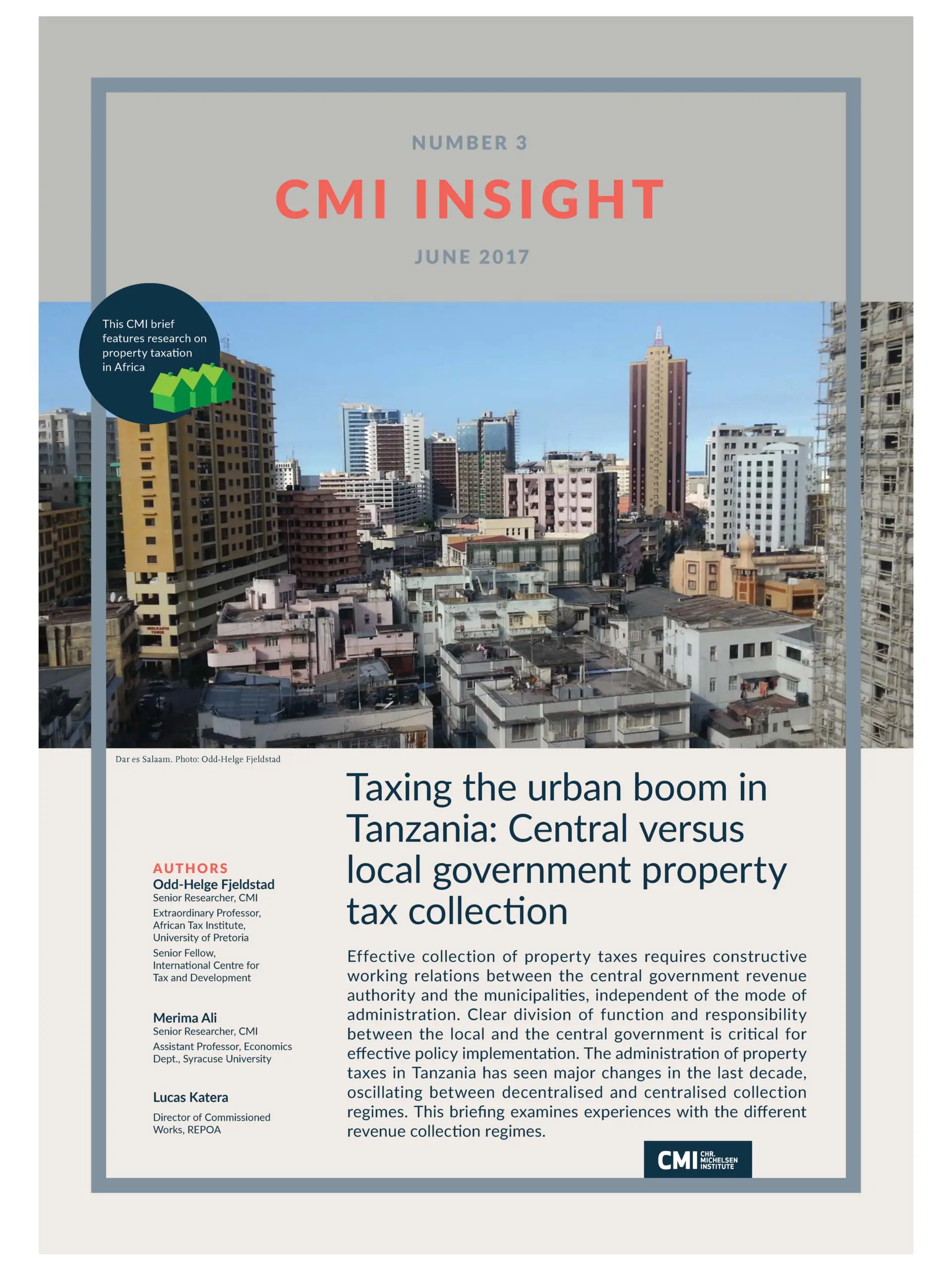 Taxing the urban boom in Tanzania: Central versus local government property tax collection