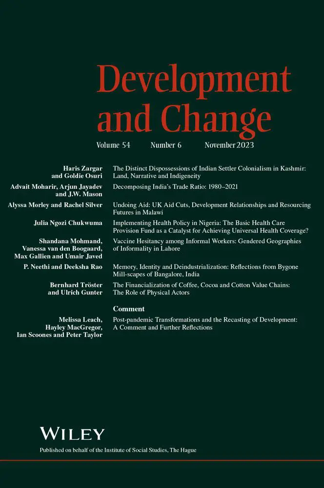 Vaccine Hesitancy among Informal Workers: Gendered Geographies of Informality in Lahore